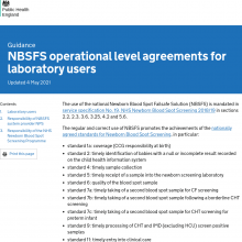 NBSFS operational level agreements for laboratory users [Updated 4th May 2021]